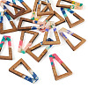 16Pcs 8 Colors Resin and Walnut Pendants FIND-TA0006-47-3