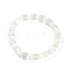 Dyed Natural Selenite Column Beaded Stretch Bracelets for Women BJEW-I312-05D-4