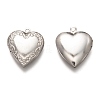 Non-Tarnish 316 Stainless Steel Locket Pendants STAS-O135-06P-2