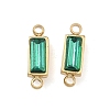 Birthstone 304 Stainless Steel Rhinestone Connector Charms STAS-L022-576G-03-1