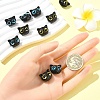 10Pcs 2 Colors Opaque Resin Beads RESI-YW0001-93-5
