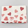 Valentine's Day Heart Pattern Linen Table Runner AJEW-WH20816-014A-1