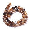 Natural Striped Agate/Banded Agate Beads Strands G-G582-6mm-55-2