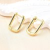 Brass Huggie Hoop Earrings X-EJEW-F245-04G-A-5