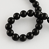 Natural Black Agate Round Bead Strands X-G-R198-6mm-2