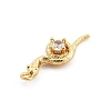 Brass Micro Pave Cubic Zirconia Pendants KK-M321-01C-G-2