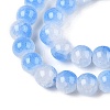 Crackle Baking Painted Imitation Jade Glass Beads Strands DGLA-T003-8mm-05-3