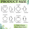 120Pcs 4 Styles Tibetan Style Alloy Bead Frame FIND-ME0002-39-2