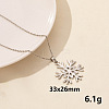 Stainless Steel Snowflake Pendant Necklace XM4050-9-1