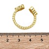 Brass Micro Pave Cubic Zirconia Cuff Open Rings RJEW-C163-03B-G-5
