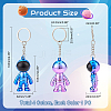 4Pcs 4 Colors Plastic Astronaut Keychains KEYC-PH0001-59-5