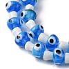 Handmade Evil Eye Lampwork Beads Strands LAMP-S069-01A-05-3