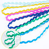 6 Yards 6 Colors Polyester Wavy Fringe Trim Ribbon OCOR-WH0080-44A-6