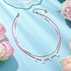 Glass Beaded Double Layer Necklaces & Multi-strand Braceles Sets SJEW-MZ00006-3