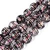 Handmade Foil Glass Lampwork Beads Strands FOIL-Q002-09E-1