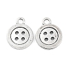 4-Hole Button Tibetan Style Zinc Alloy Charms LS-X-TIBEP-R334-167AS-RS-1