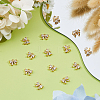 16Pcs Brass Cubic Zirconia Charms KK-DC0004-71-4