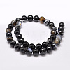 Natural Black Agate Bead Strands G-G962-12mm-12-2