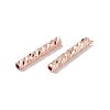Rack Plating Brass Straight Tube Beads KK-WH0061-03A-RG-3