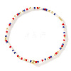 Bohemian Glass Seed Beads & Brass Stretch Bracelets for Women TI8364-3-1