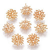 Brass Stud Earring Findings KK-T038-494G-1