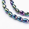 Electroplate Glass Beads X-GC885Y-1-2