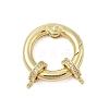 Interlocking Ring Rack Plating Brass Micro Pave Cubic Zirconia Pendants KK-Z074-37G-1