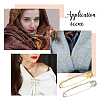 20Pcs 2 Colors Alloy Rhinestones Safety Pin Brooch SJEW-FH0001-04-6