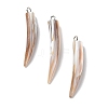 Natural Freshwater Shell Pendants with Iron Bails SHEL-D082-11A-1