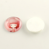 Little Girl Pattern Flatback Half Round Glass Dome Cabochons GGLA-R026-20mm-21-2