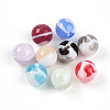 Two Tone Opaque Resin Beads RESI-N042-12mm-16-1