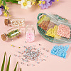 45G 9 Colors Two Tone Opaque Colours Glass Seed Beads SEED-TA0001-22-4