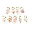 Electroplate Glass Triangle Links Connector Charms PALLOY-JF04412-1