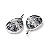 Natural Snowflake Obsidian Pendants X-G-G900-01P-13-3