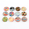 Half Round/Dome Pattern Photo Glass Flatback Cabochons for DIY Projects GGLA-Q037-14mm-43-1