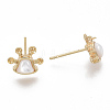 Brass Earring Findings KK-S356-048G-NF-3