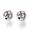 Tibetan Style Alloy Waffle Beads TIBE-N013-11AS-2