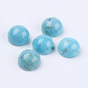 Natural Howlite Cabochons TURQ-L028-05-6mm-1