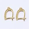 Brass Micro Pave AAA Cubic Zirconia Ear Harp Hoop Earring Findings KK-F699-04-NR-2