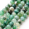 Natural Striped Agate/Banded Agate Beads Strands X-G-D845-01D-8mm-1