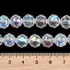 Transparent Electroplate Glass Beads Strands X-EGLA-N002-34C-B02-3