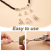 195Pcs 6 Styles 304 Stainless Steel Cord Ends FIND-GA0004-07-4