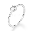 Simple 925 Silver Heart Finger Ring DZ1793-1-1