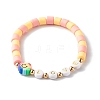 Handmade Polymer Clay Beads Stretch Bracelets BJEW-JB06492-5