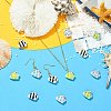 12Pcs 6 Colors Alloy Enamel Charms ENAM-CJ0007-49-6