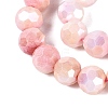 Anti-Tarnish Electroplate Glass Beads Strands EGLA-ZX010-8mm-04-5