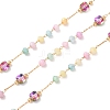 Brass & Glass Beaded Chain KK-CBA3B44-09G-1