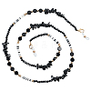 1Pc Polymer Clay with Alloy and Crystal Neck Strap for Eyeglasses AJEW-CN0005-04A-1
