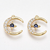 Brass Cubic Zirconia Charms KK-S350-389A-1