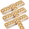3Skeins Polyester Leaf Jacquard Ribbons SRIB-CY0001-20B-1
